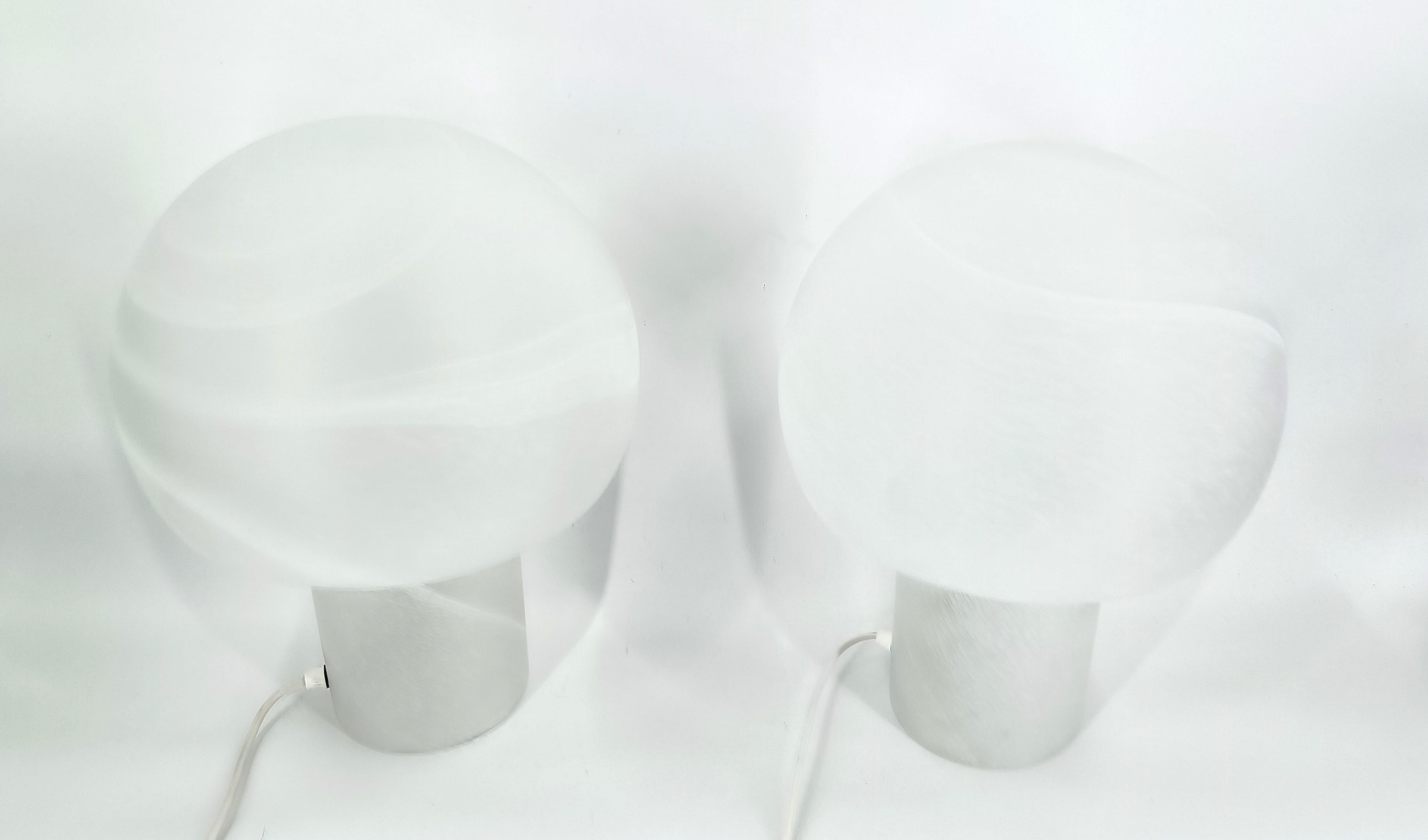 Paire de lampes de table champignons de Peil and Putzler, 1970 en vente 1