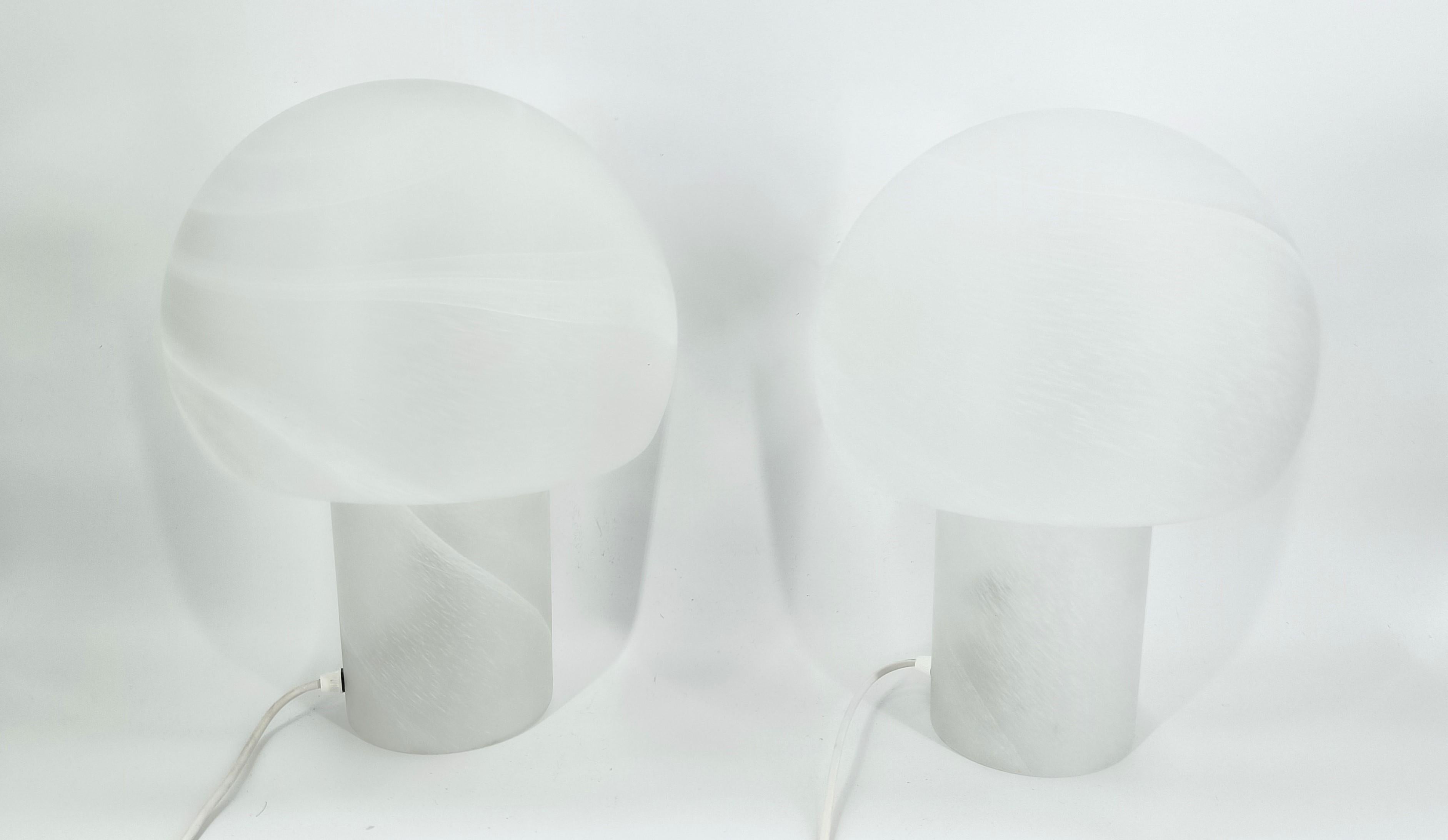 Paire de lampes de table champignons de Peil and Putzler, 1970 en vente 2