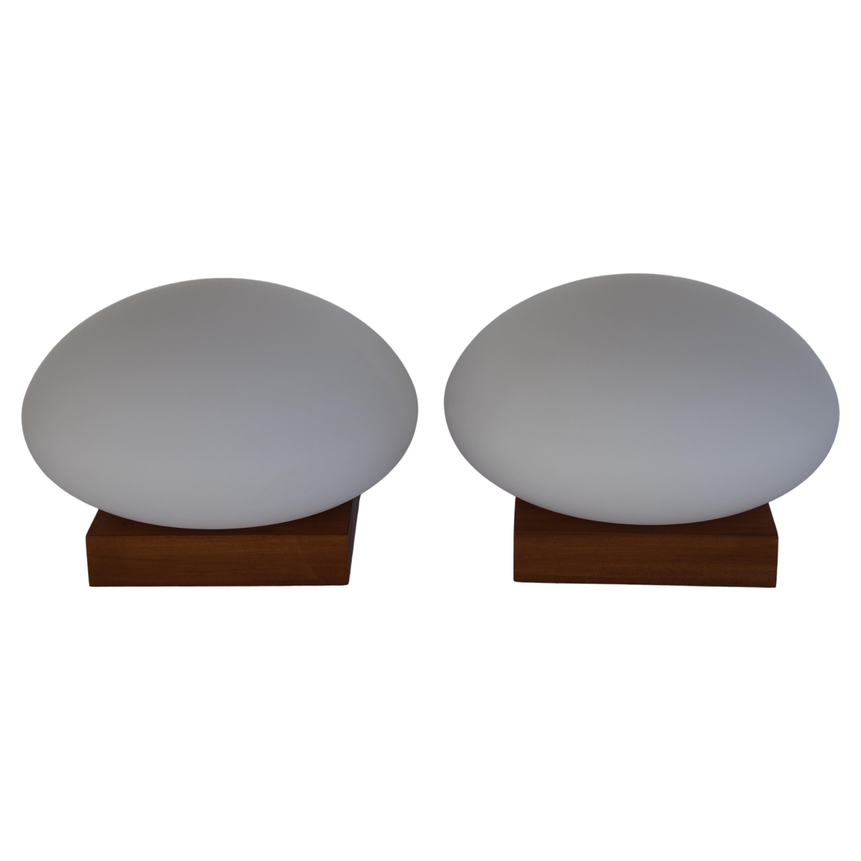 Pair of Mushroom Table Lamps in the style of Laurel Lamps For Sale