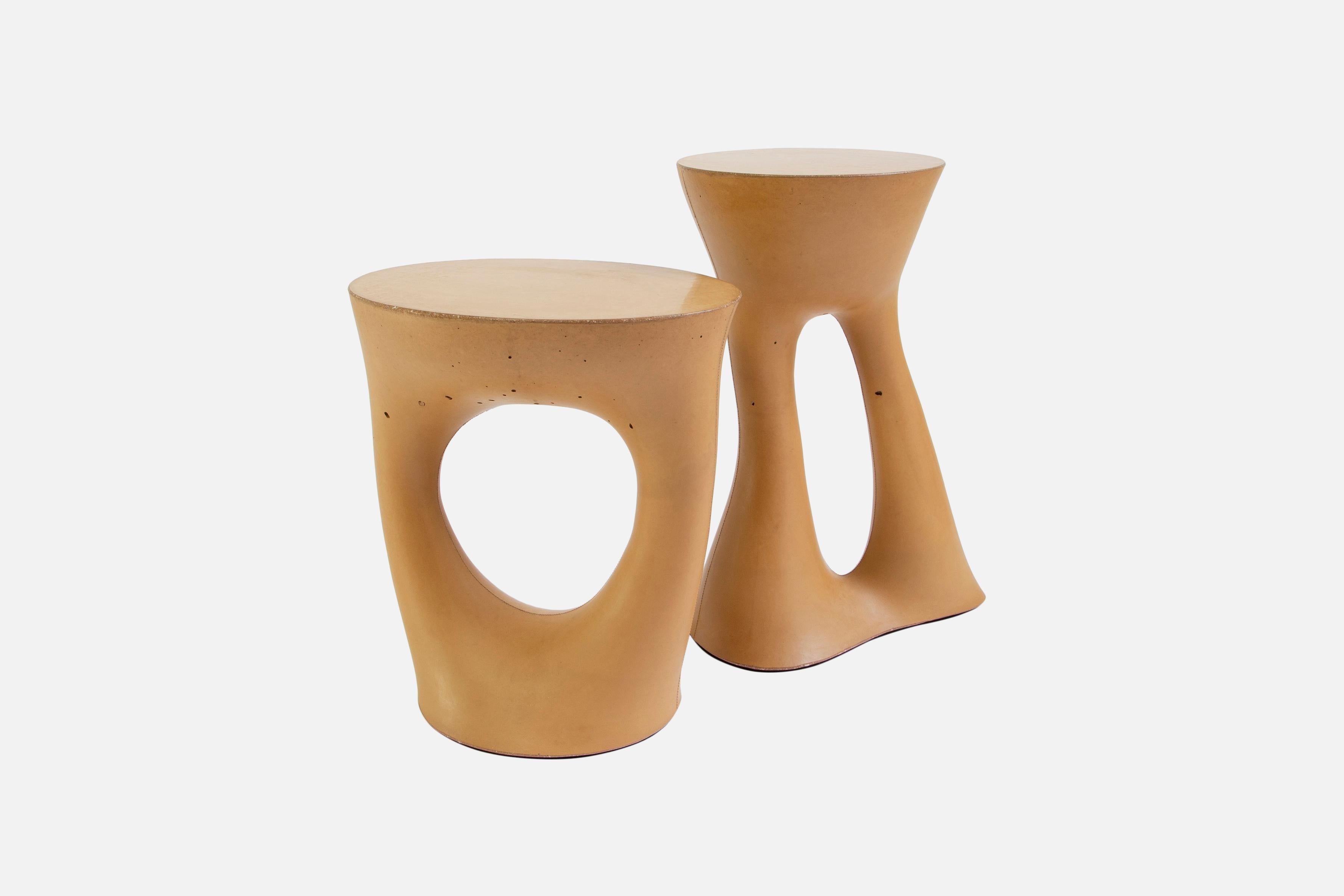 Pair of Mustard Kreten Side Tables from Souda, in Stock 1