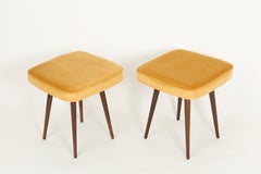 Pair of Mustard Yellow Stools, 1960s