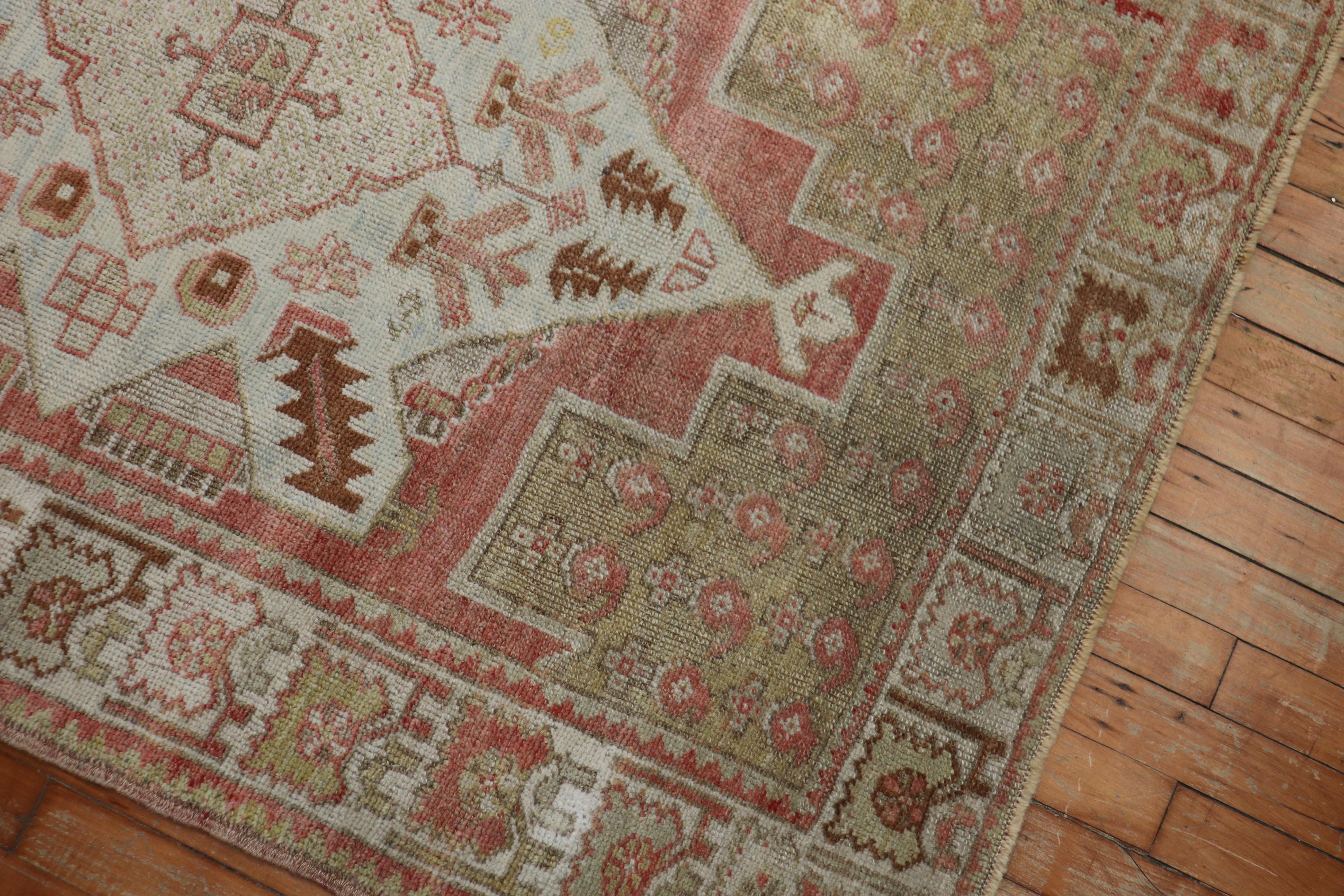 Pair of Muted Vintage Turkish Oushak Rugs For Sale 4