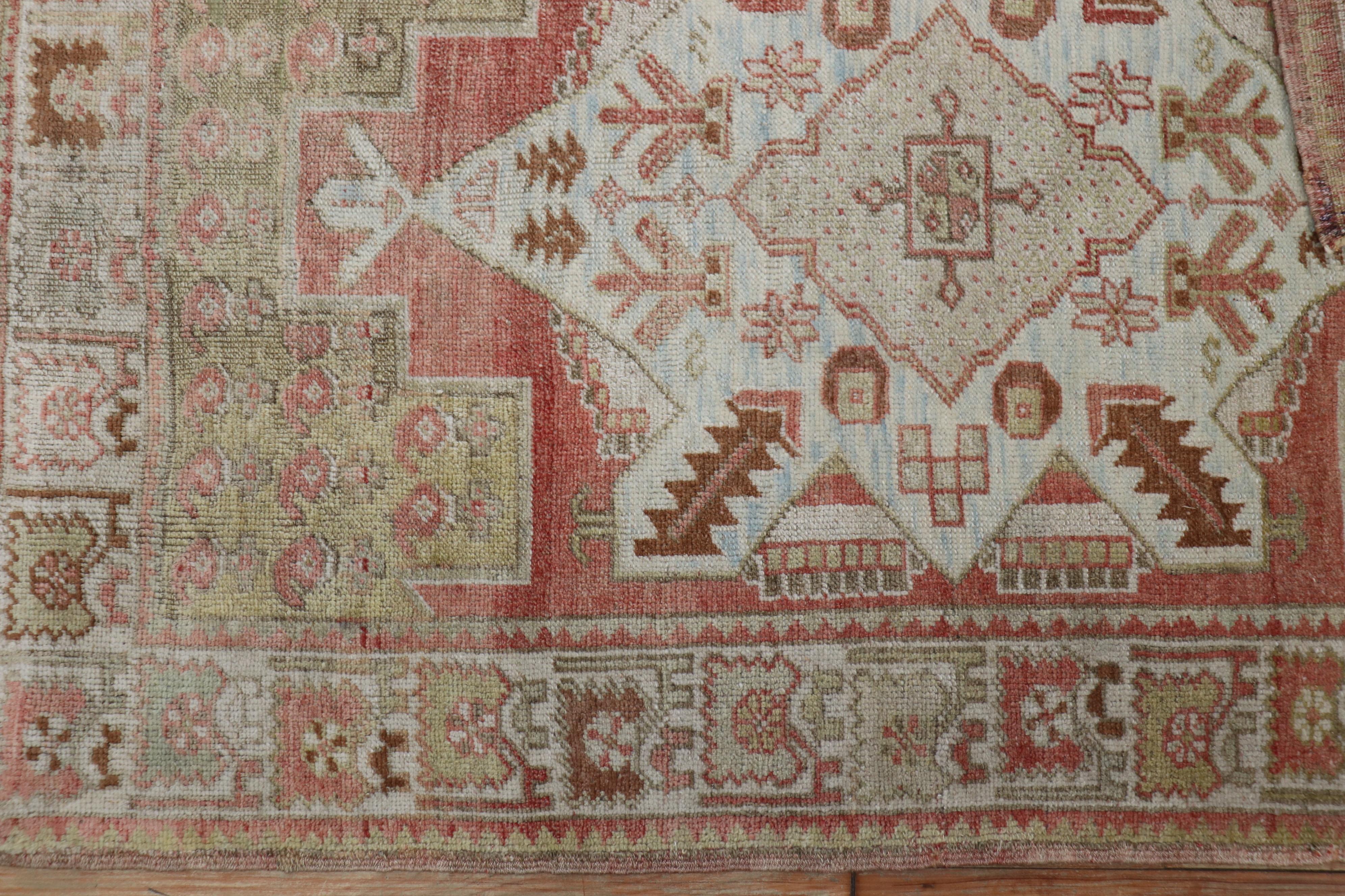 20th Century Pair of Muted Vintage Turkish Oushak Rugs For Sale