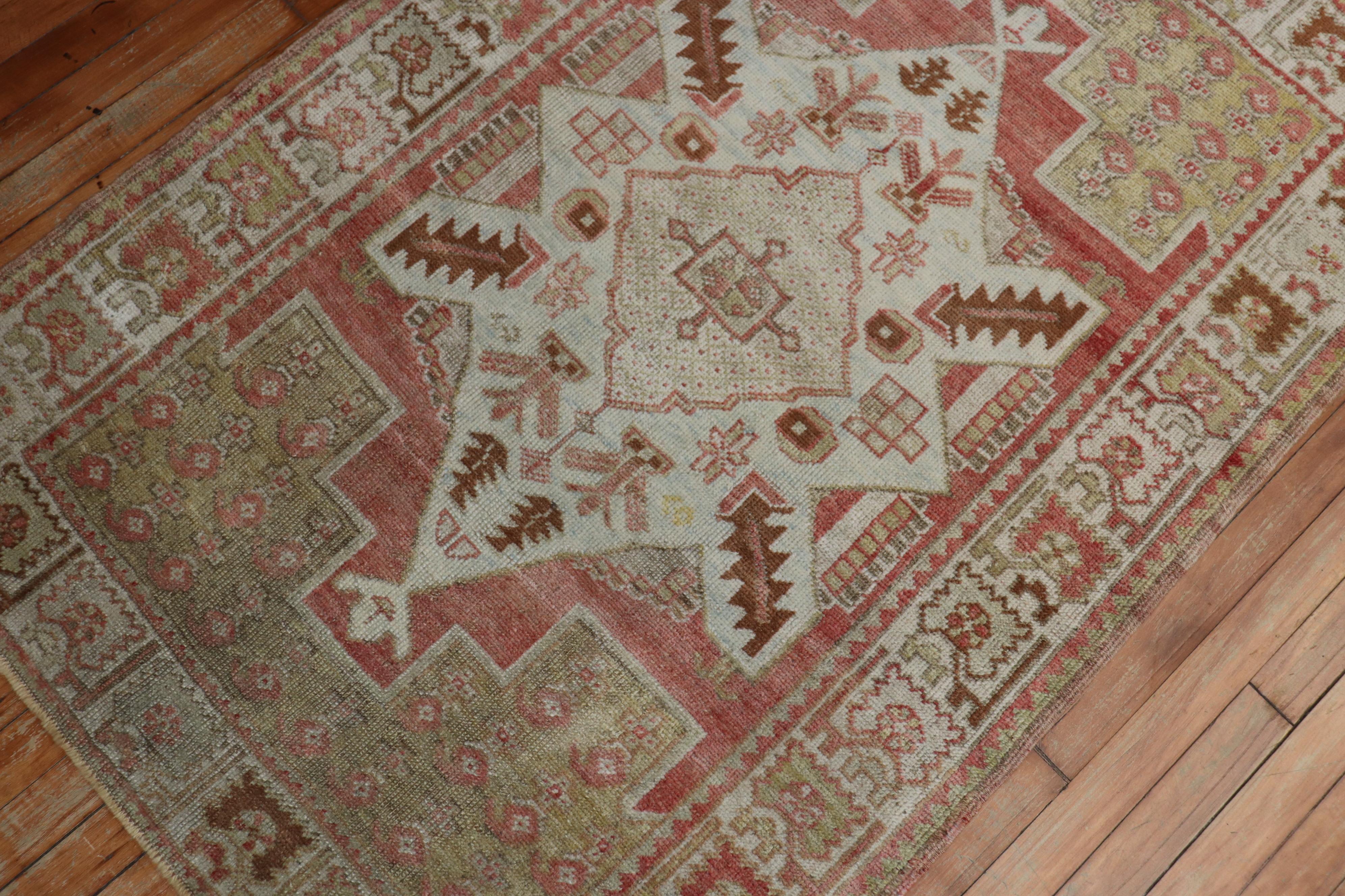 Pair of Muted Vintage Turkish Oushak Rugs For Sale 3