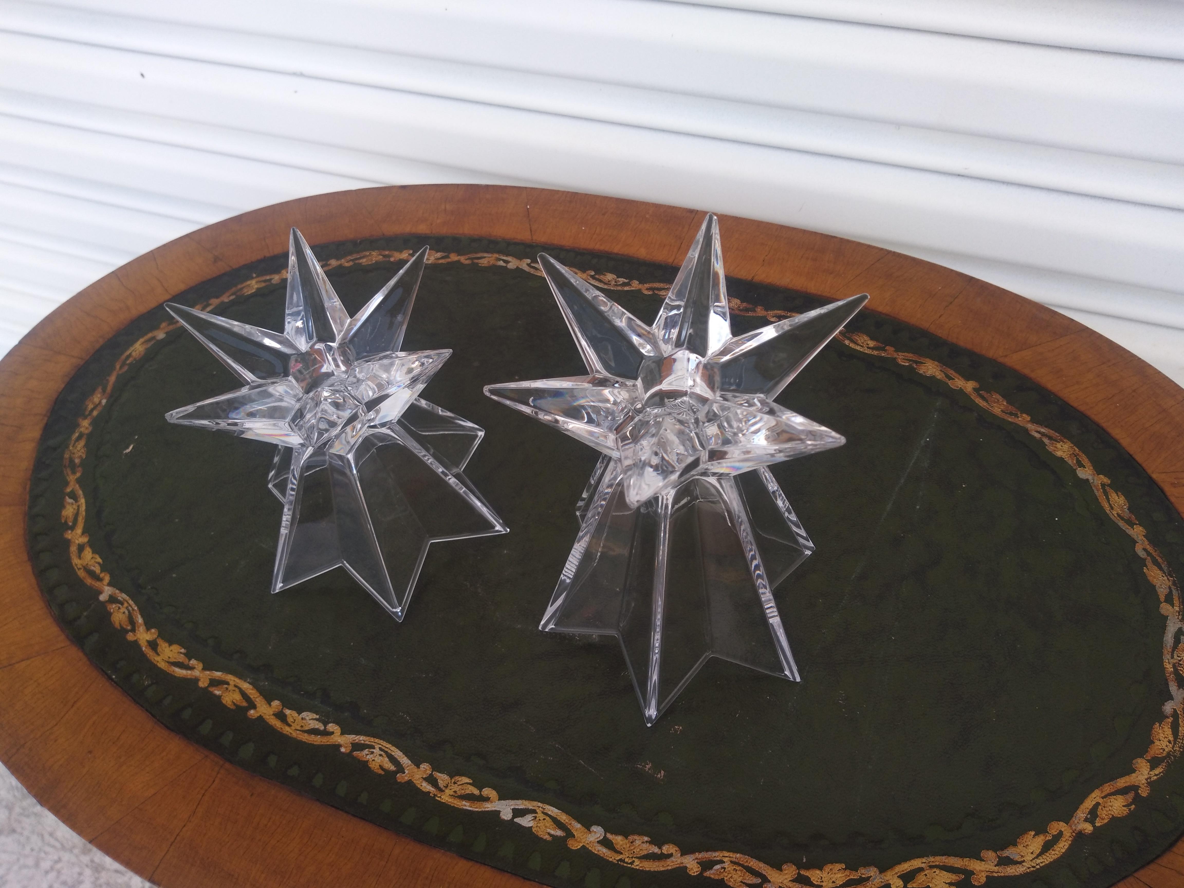 Paire de chandeliers Nachtmann Galaxia Crystal Starburst Bon état - En vente à Pasadena, TX