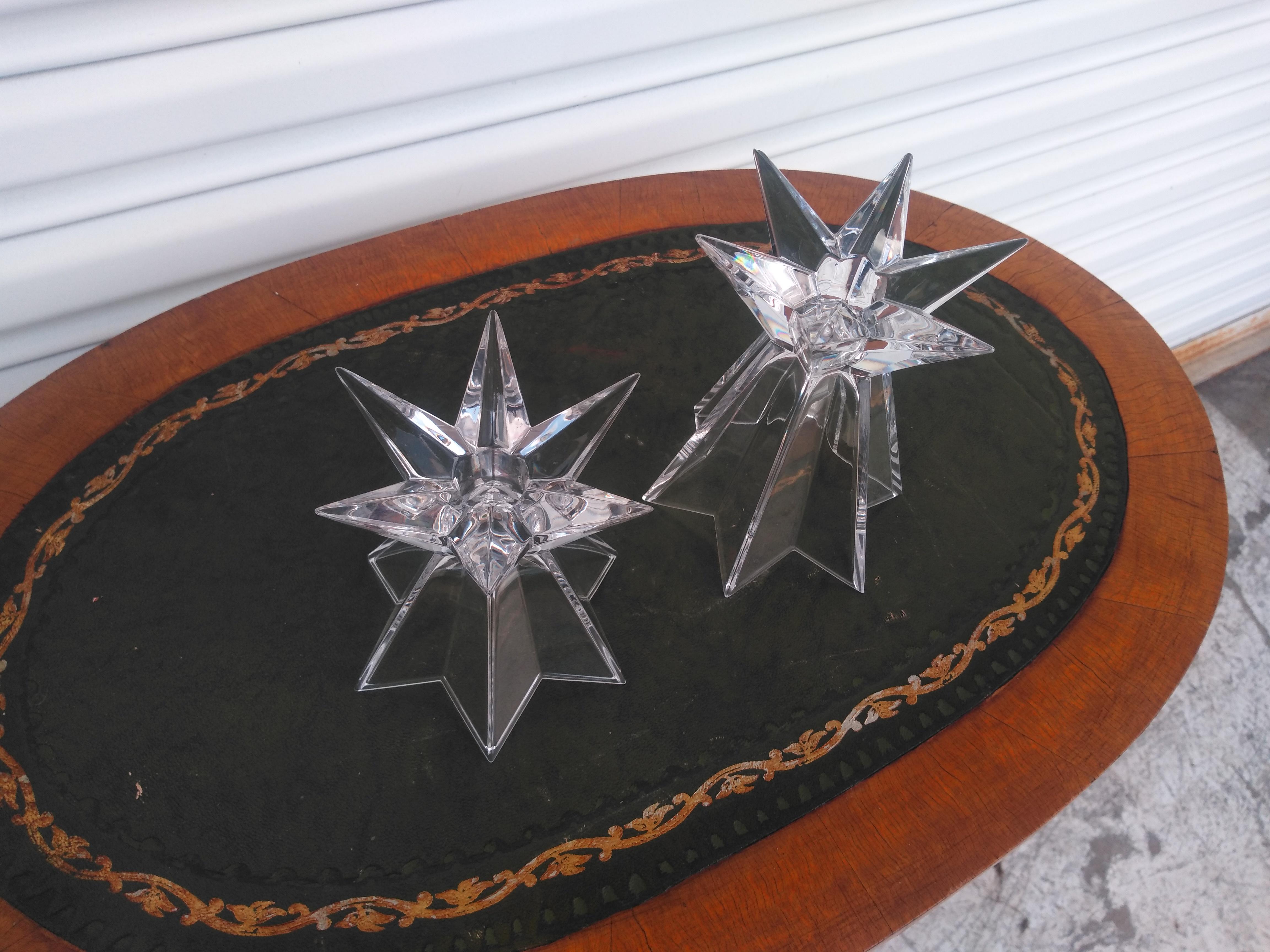 20ième siècle Paire de chandeliers Nachtmann Galaxia Crystal Starburst en vente