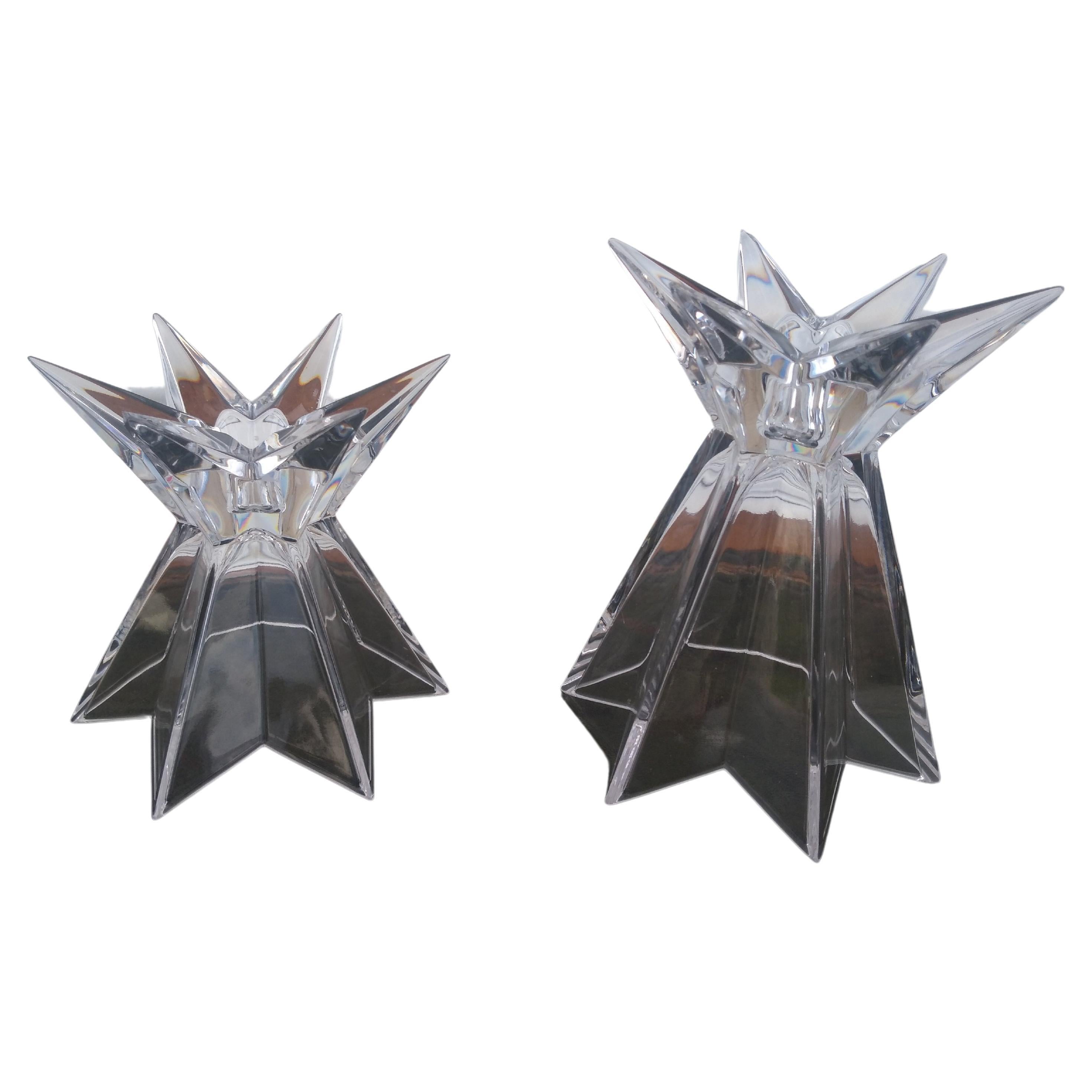 Paire de chandeliers Nachtmann Galaxia Crystal Starburst en vente