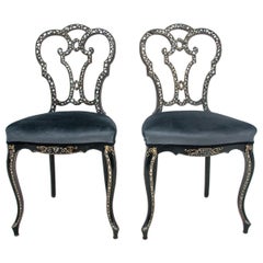 Pair of Nacre Chairs from France, circa 1860