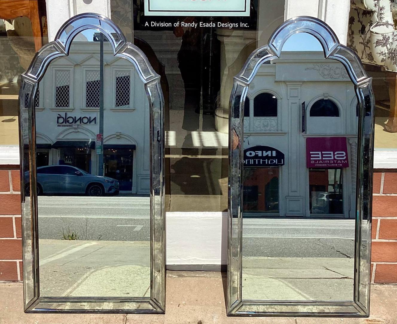 American Pair of Nancy Corzine Hollywood Regency Mirrors