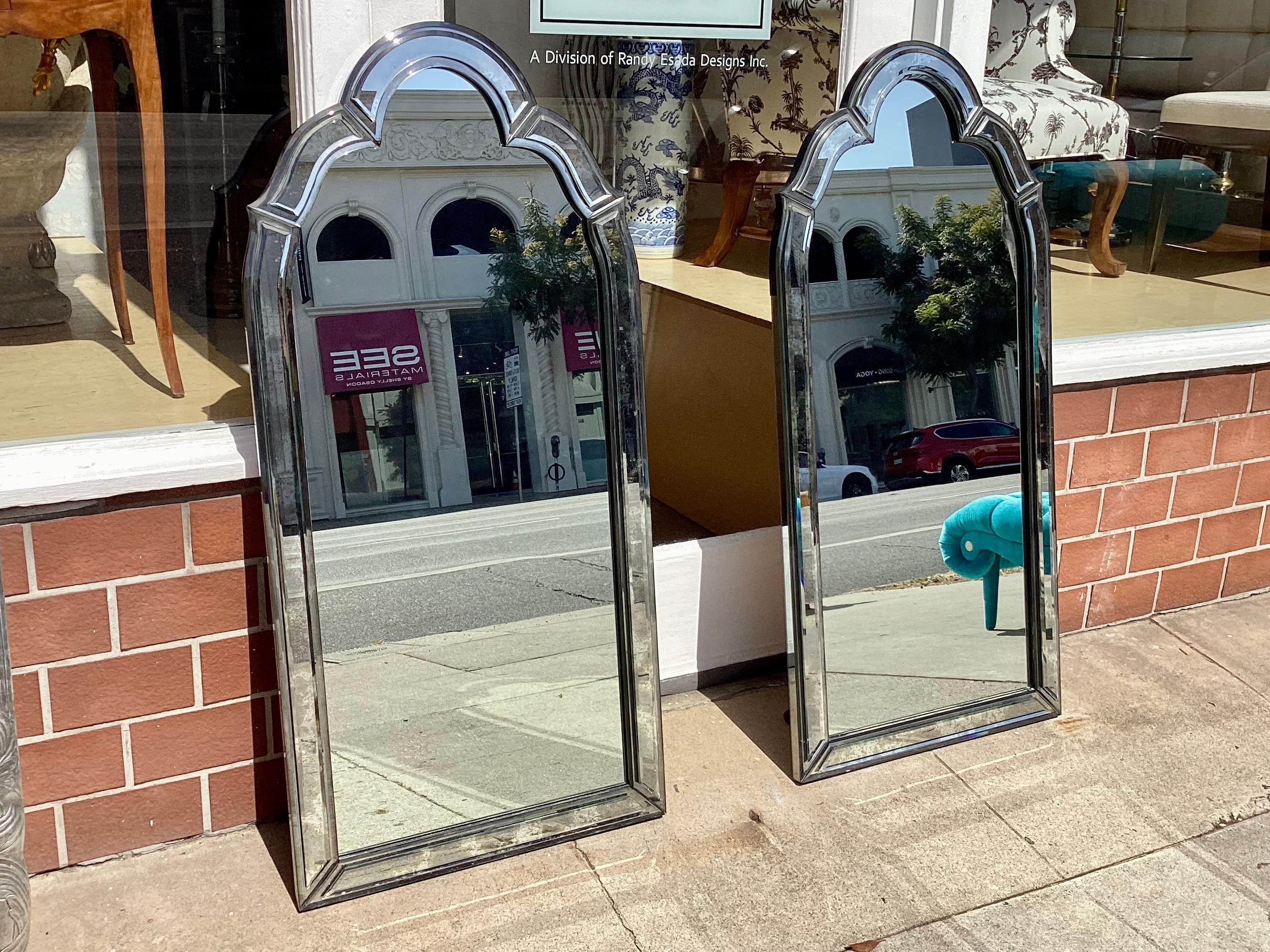 Pair of Nancy Corzine Hollywood Regency Mirrors 1