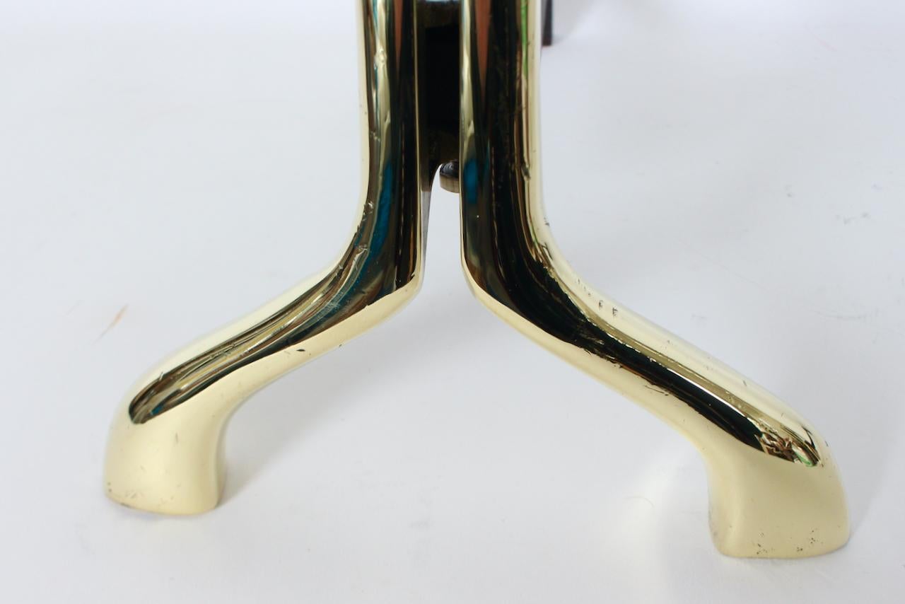 Pair of Nancy Ruben for Virginia Metalcrafters Brass Andirons, Circa 1970's 4