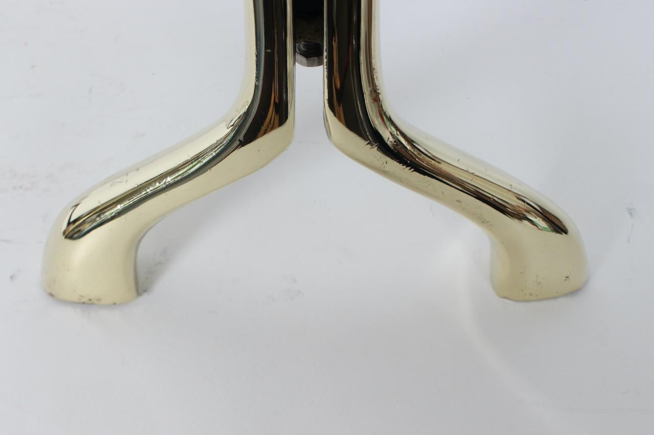Pair of Nancy Ruben for Virginia Metalcrafters Brass Andirons, Circa 1970's 5