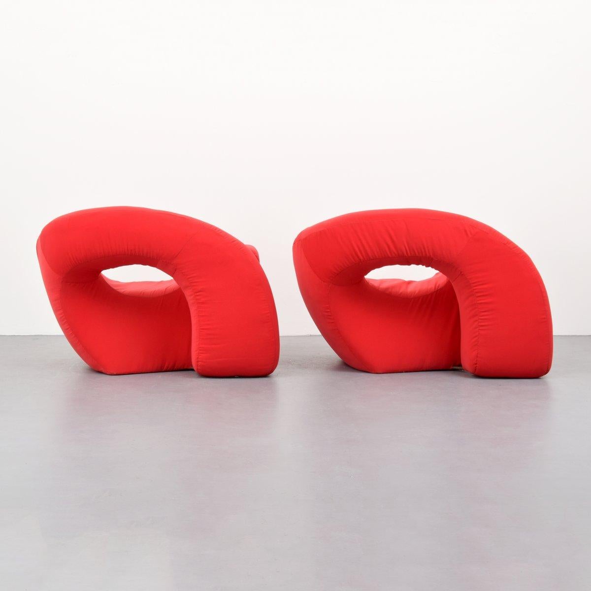 Modern Pair of Nani Prina Sess Longue Lounge Chairs