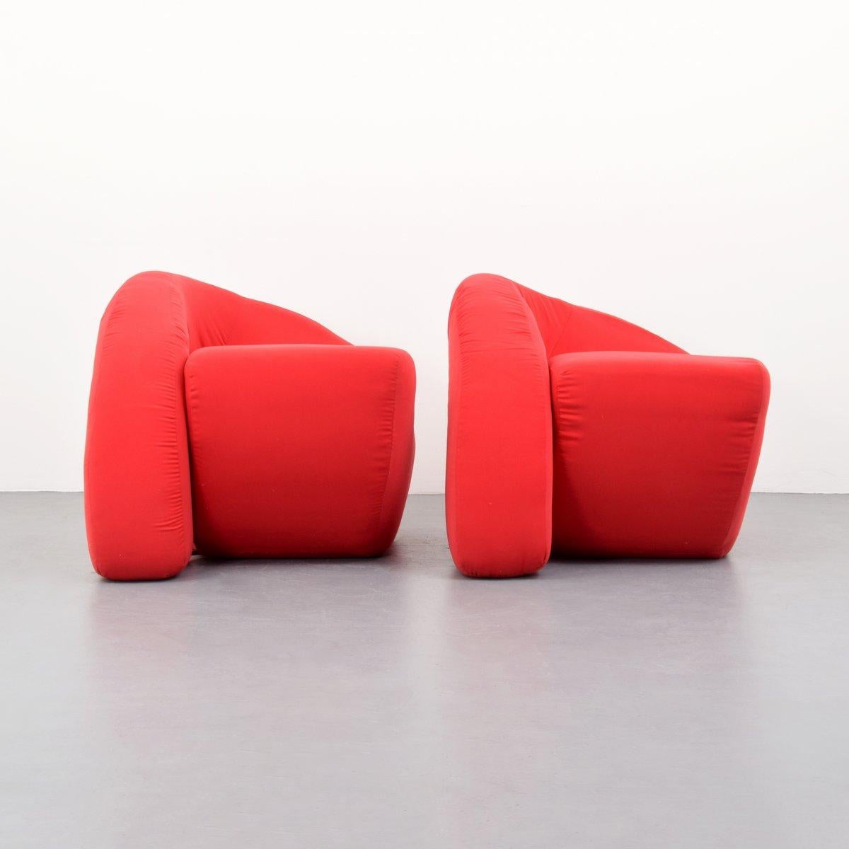 Italian Pair of Nani Prina Sess Longue Lounge Chairs