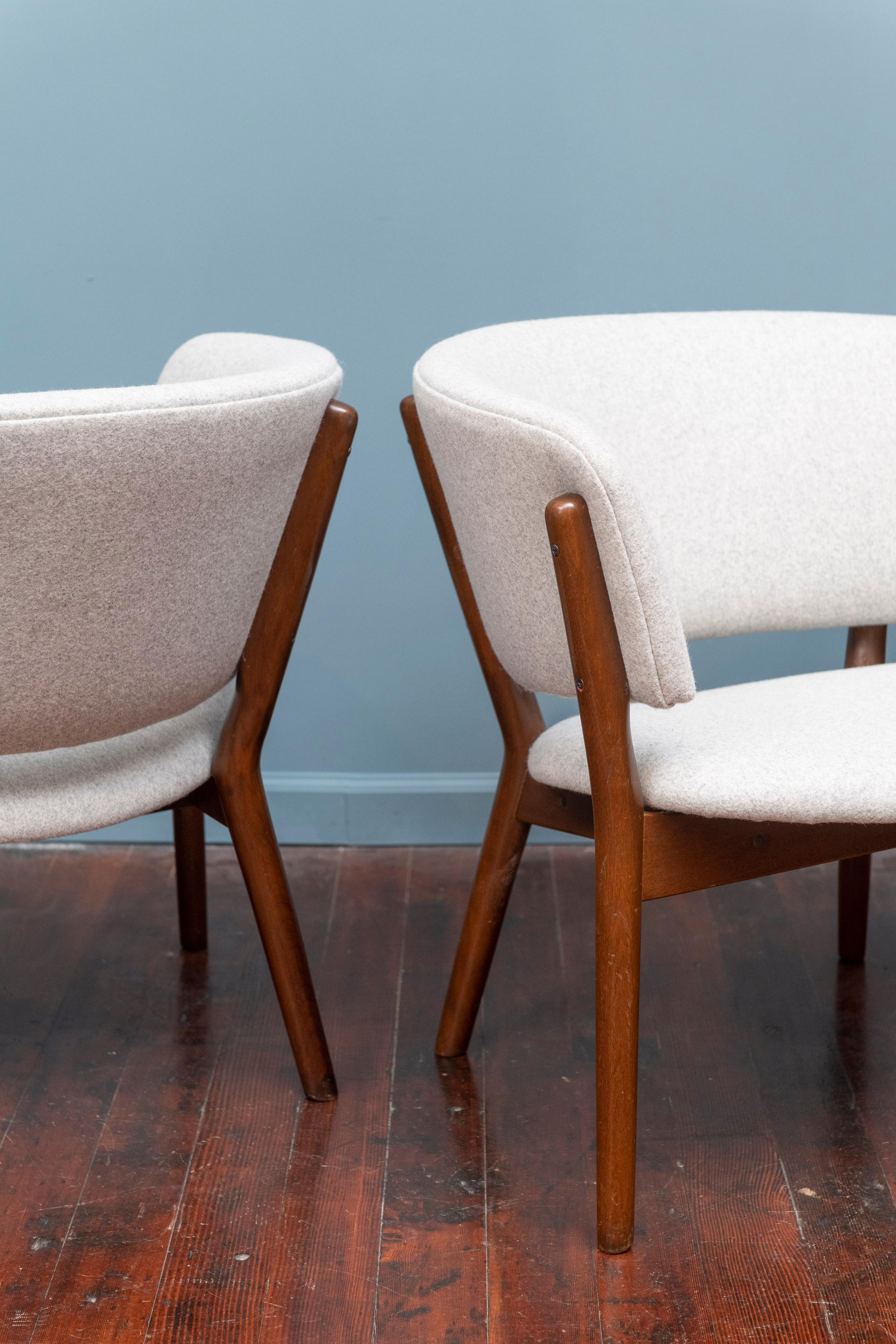 Pair of Nanna Ditzel Lounge Chairs In Good Condition In San Francisco, CA