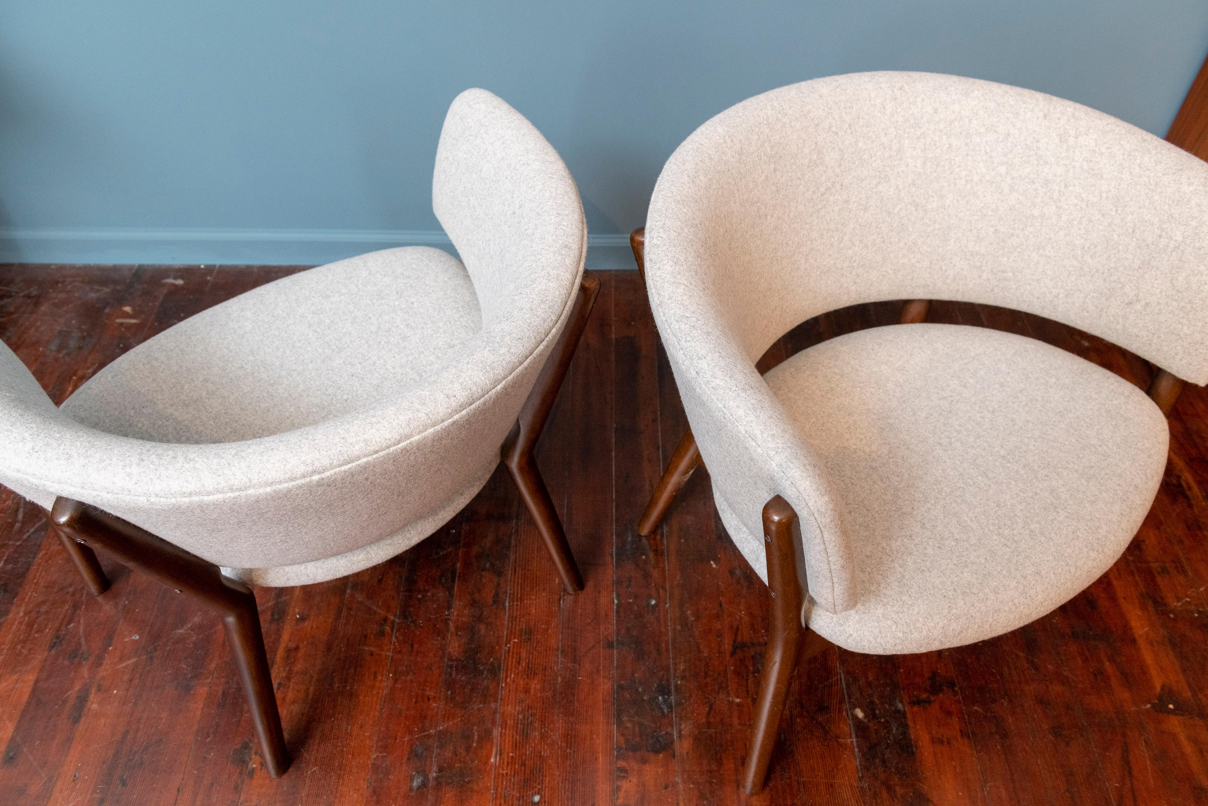 Upholstery Pair of Nanna Ditzel Lounge Chairs