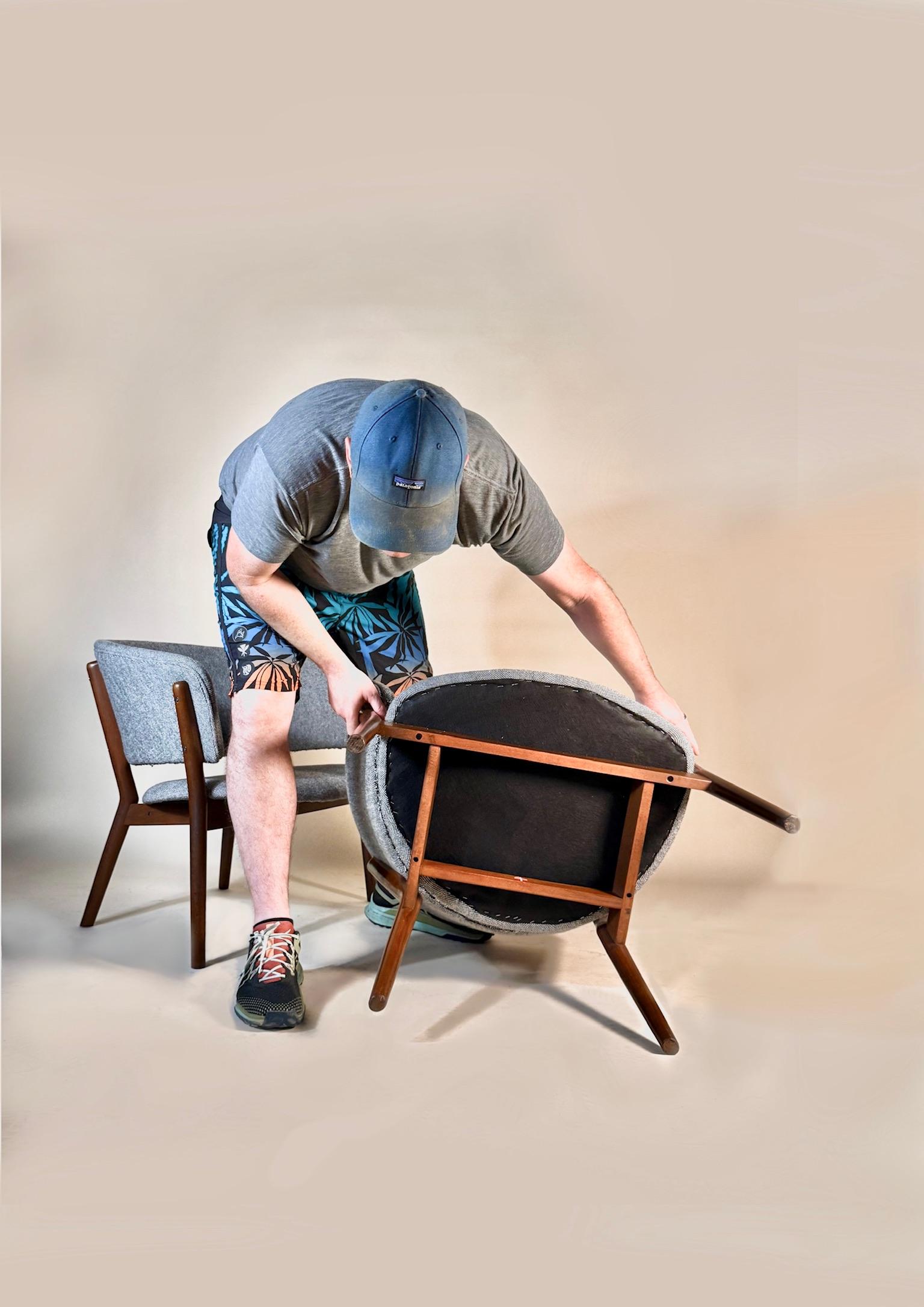 Paar Nanna Ditzel ND83 Stühle für Selig, Paar im Angebot 4