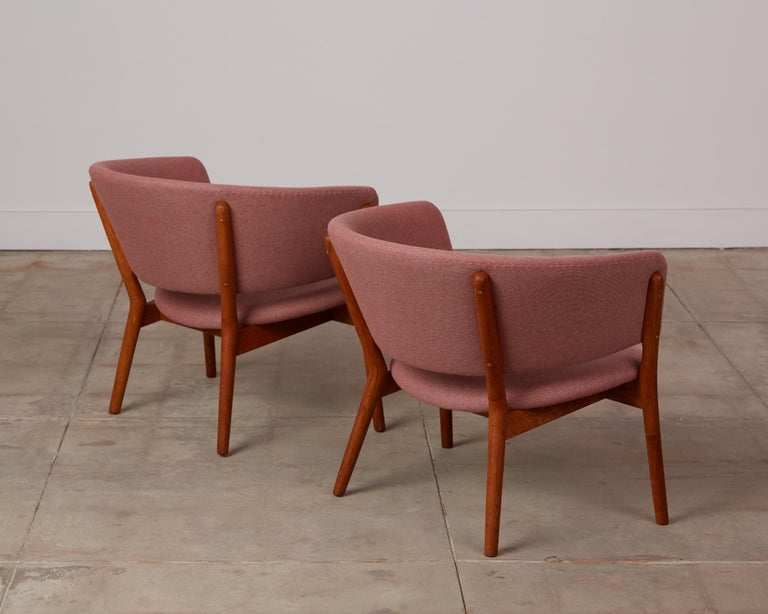 Mid-20th Century Pair of Nanna Ditzel ND83 Lounge Chairs for Søren Willadsen For Sale