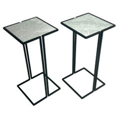 Pair of Nantes Side Tables, by Bourgeois Boheme Atelier  Jade Satin