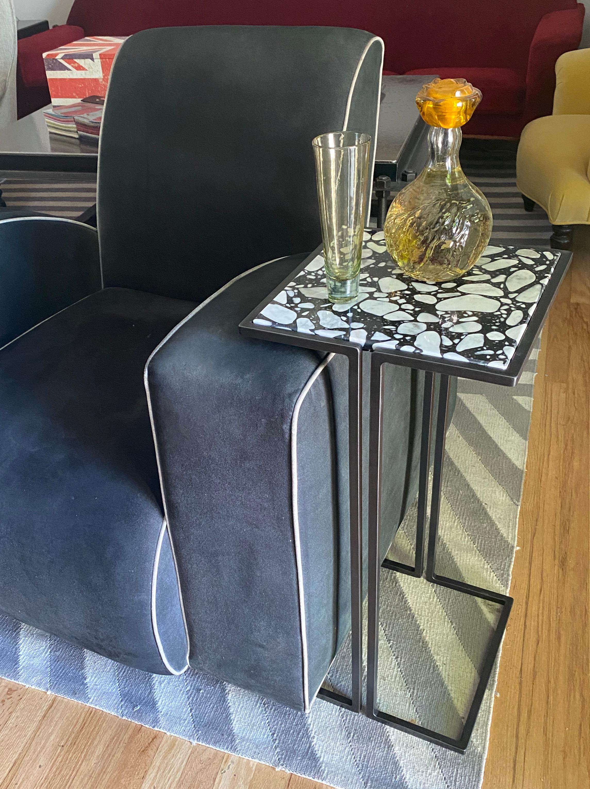 Paire de tables d'appoint nantaises, par Bourgeois Boheme Atelier 'Model A'. en vente 3