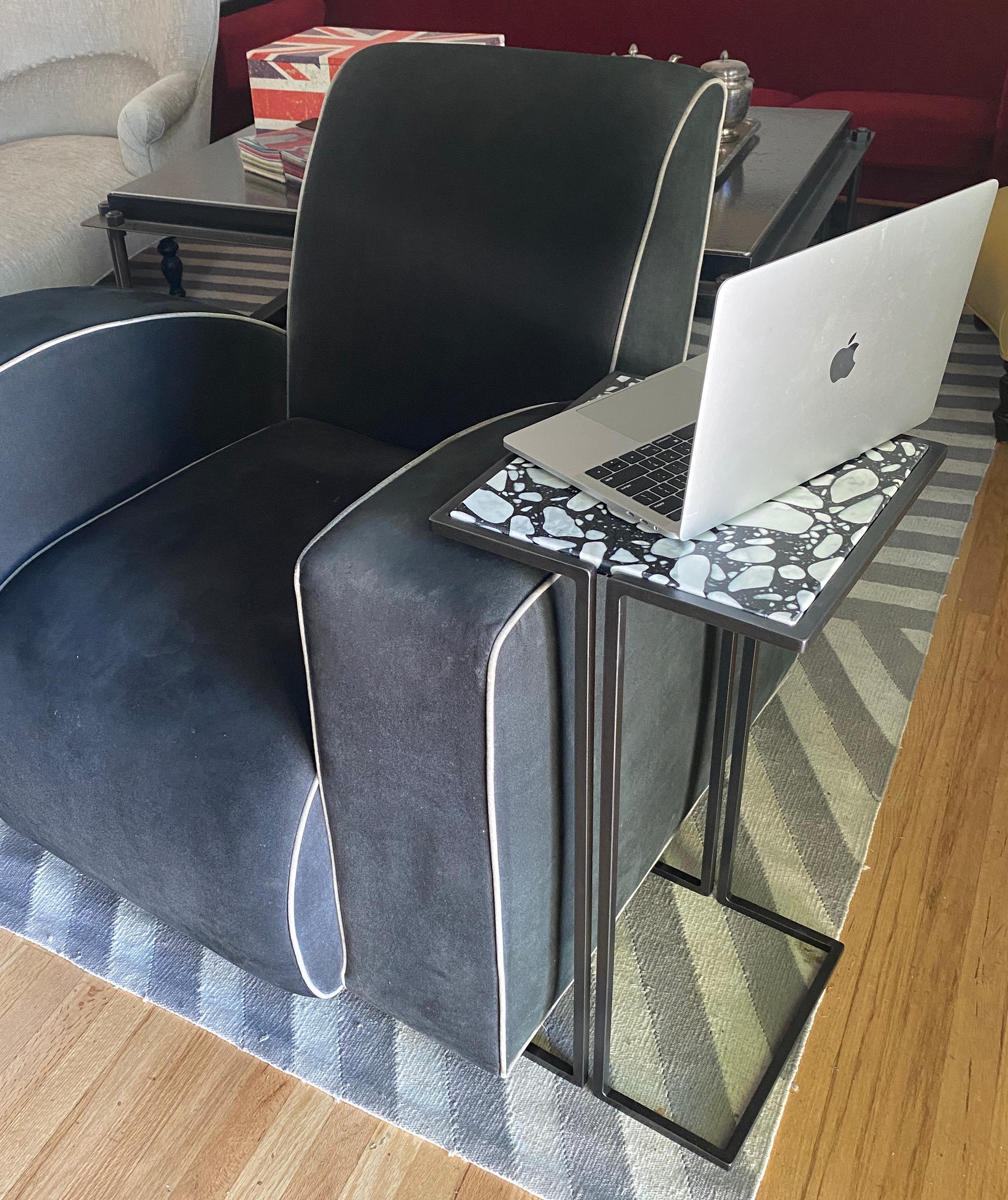 Paire de tables d'appoint nantaises, par Bourgeois Boheme Atelier 'Model A'. en vente 4