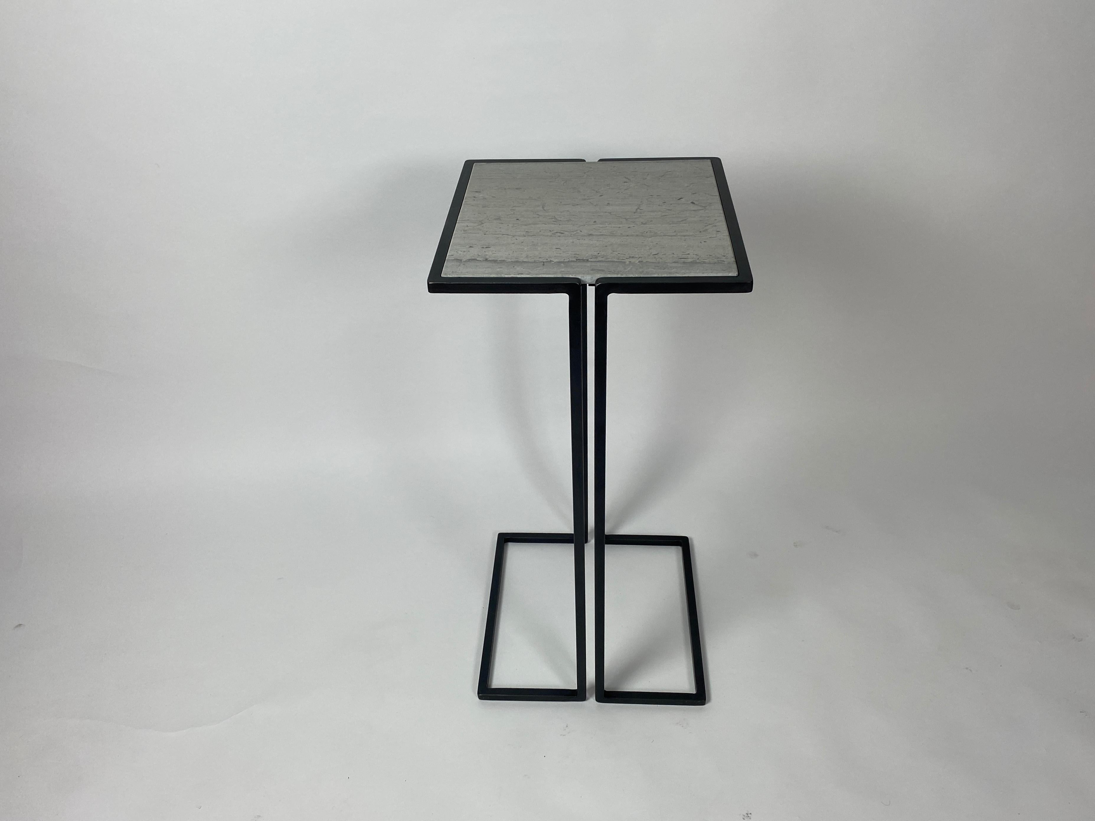 Modern Pair of Nantes Side Tables, by Bourgeois Boheme Atelier 'Model B' For Sale