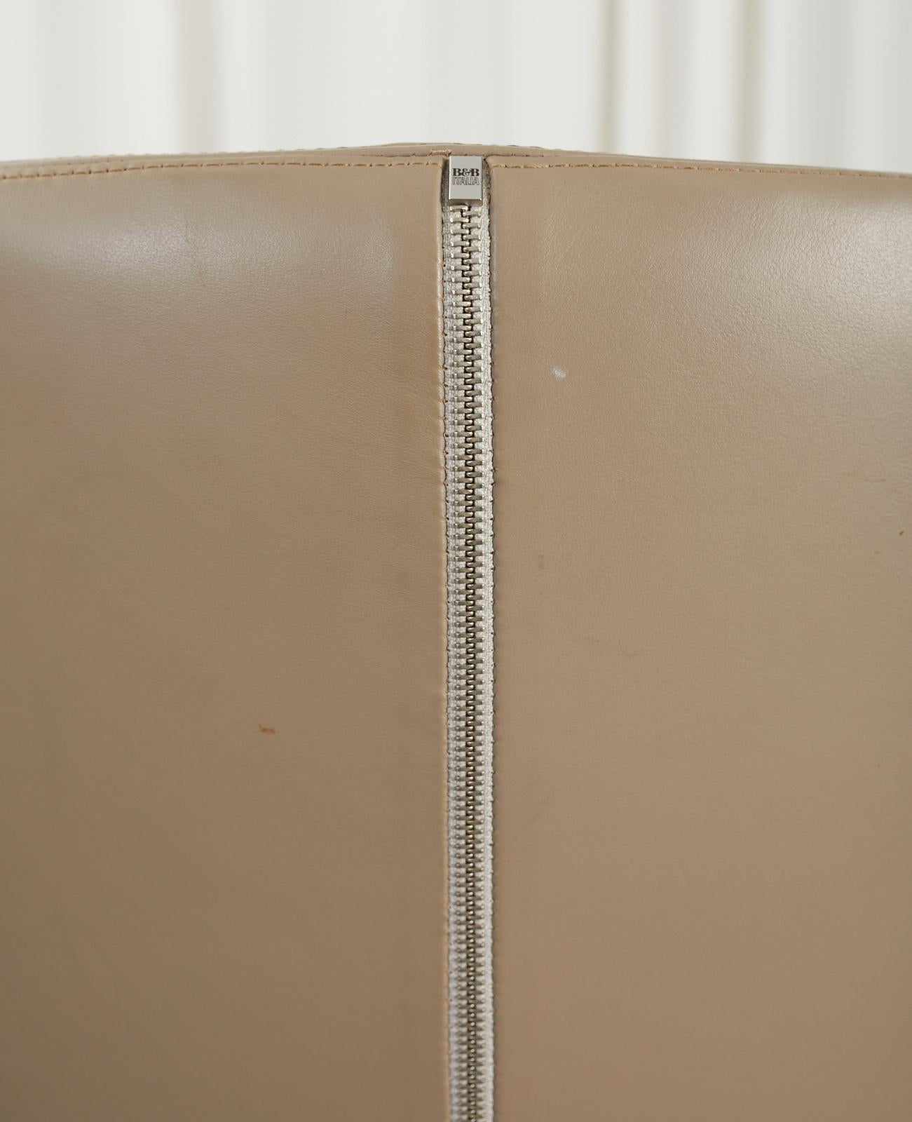 Pair of Naoto Fukusawa for B & B Italia Leather Mini Papilio Chairs For Sale 6