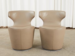 Pair of Naoto Fukusawa for B & B Italia Leather Mini Papilio Chairs