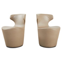 Pair of Naoto Fukusawa for B & B Italia Leather Mini Papilio Chairs