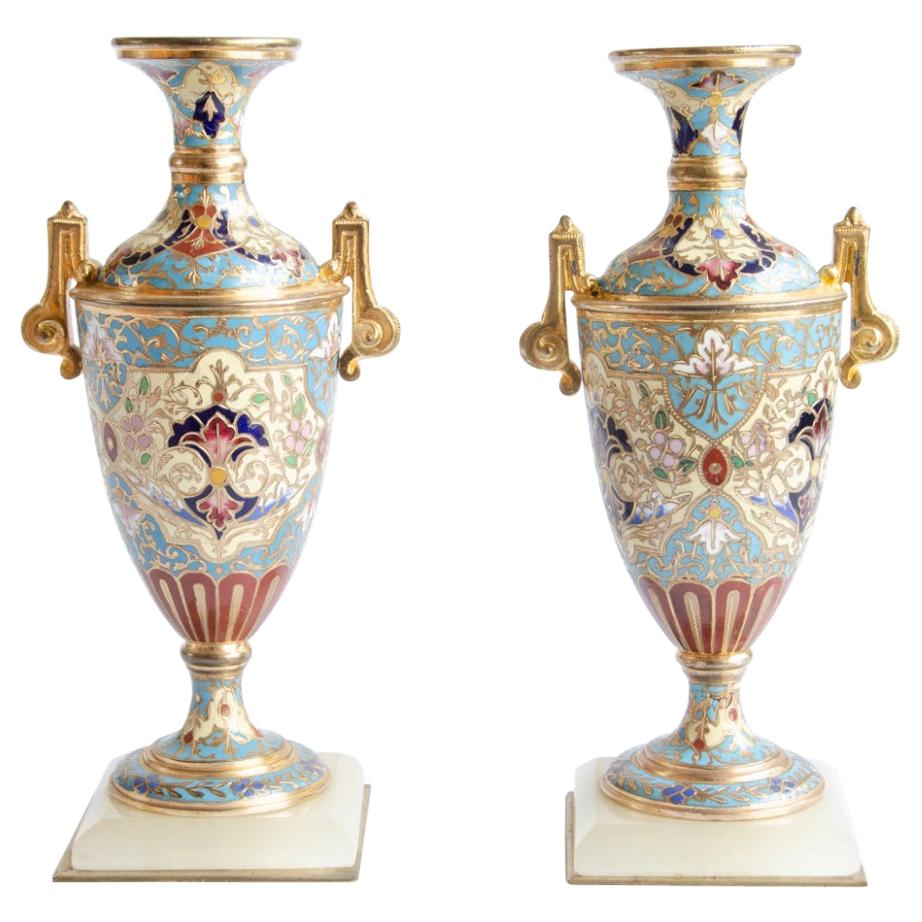 Pair of Napoleon III Amphorae