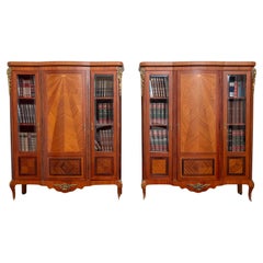 Pair of Napoleon III antique bookcases