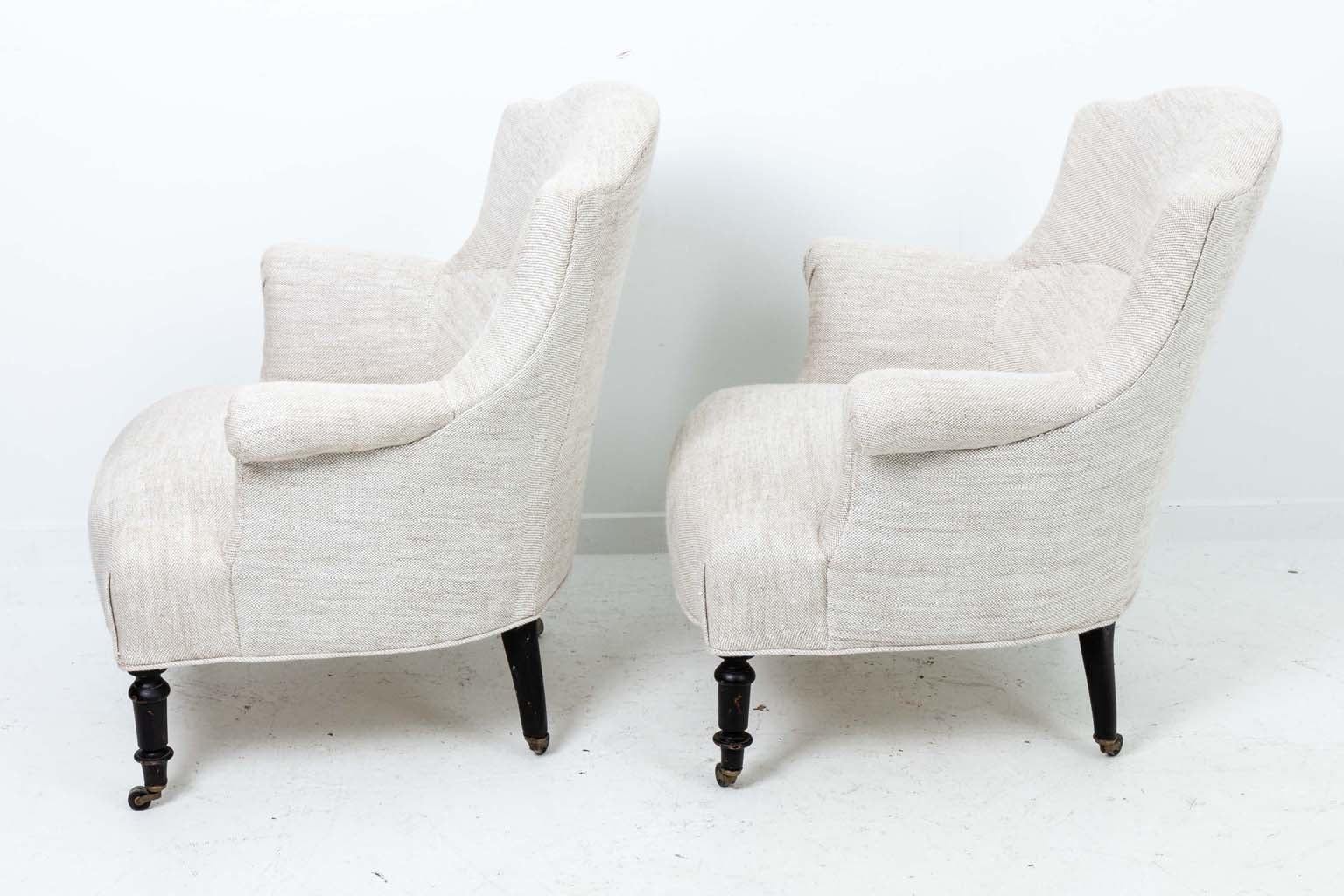 19th Century Pair of Napoleon III Arm Chairs For Sale