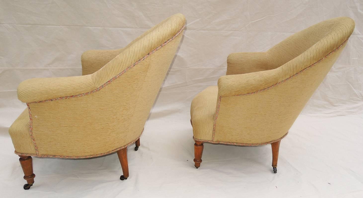 French Pair of Napoleon III Armchairs