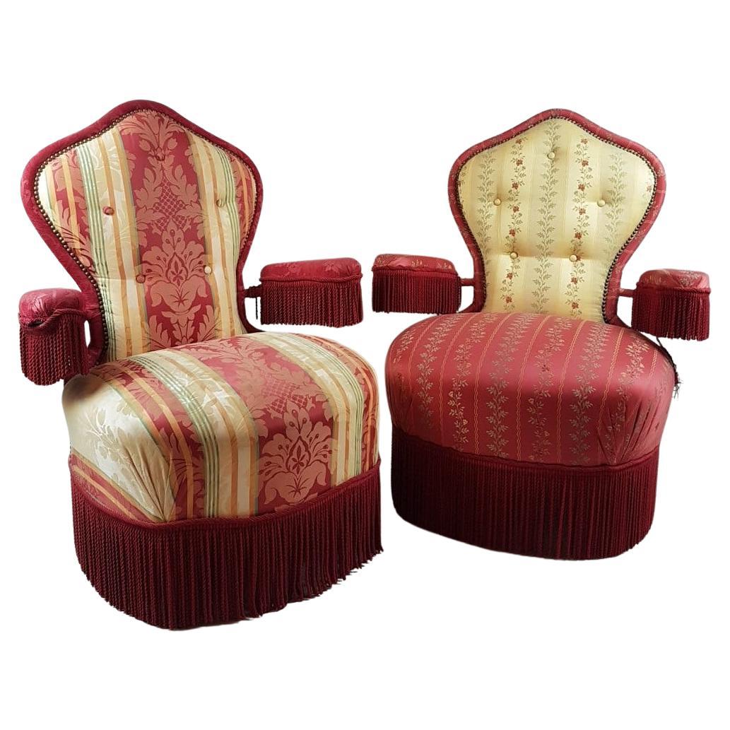 Paire de fauteuils Napoléon III en vente