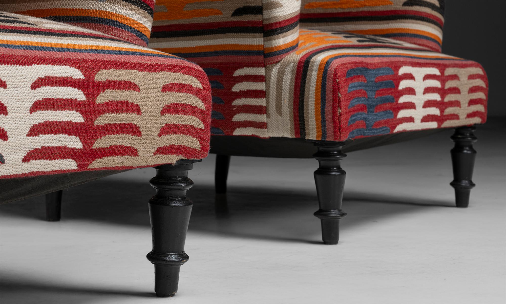 Pair of Napoleon III Armchairs in Holland & Sherry, France circa 1870 For Sale 5