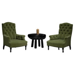 Pair of Napoleon III Armchairs in Pierre Frey Velvet, France circa 1870