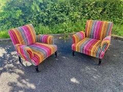 Pair of Napoleon III armchairs, restored
