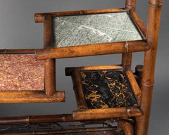 Pair of Napoleon III bamboo shelves by Perret & Vibert.