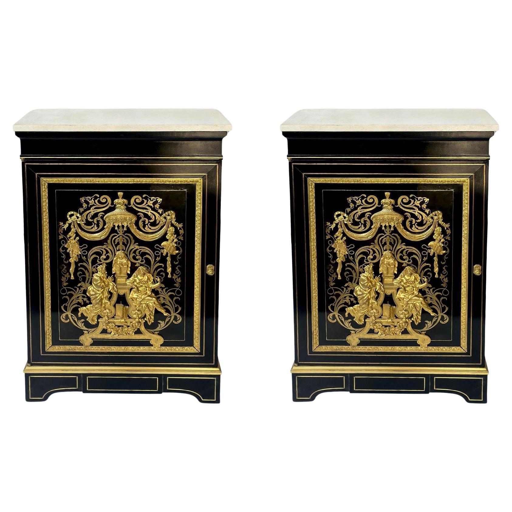 Pair of Napoleon III Cabinets in the Manner of Mathieu Béfort
