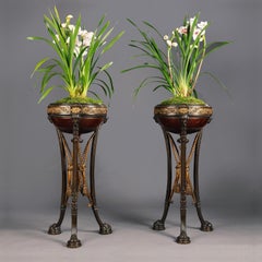 Pair of Napoléon III Gilt-Bronze and Patinated Bronze Athéniennes