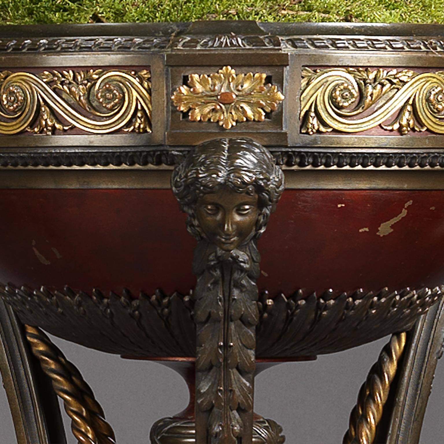 Francese Coppia di Athéniennes in bronzo patinato e bronzo dorato di Napoléon III in vendita
