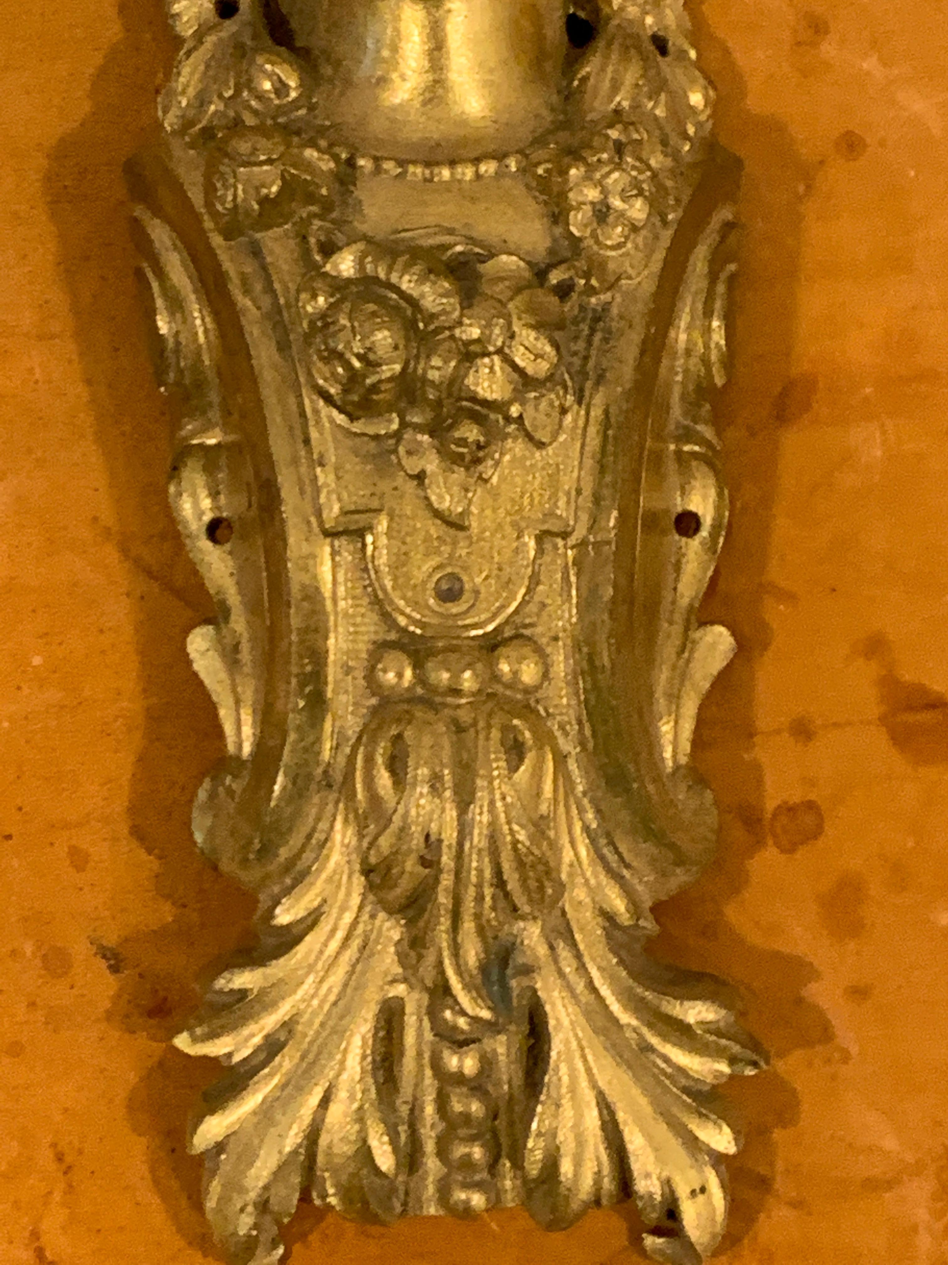 Pair of Napoleon III Gilt Bronze Female Medallion Furniture Mounts 4