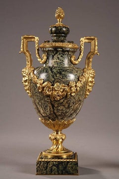 Pair of Napoleon III Marble and Gilt Bronze Vases, 19th Century