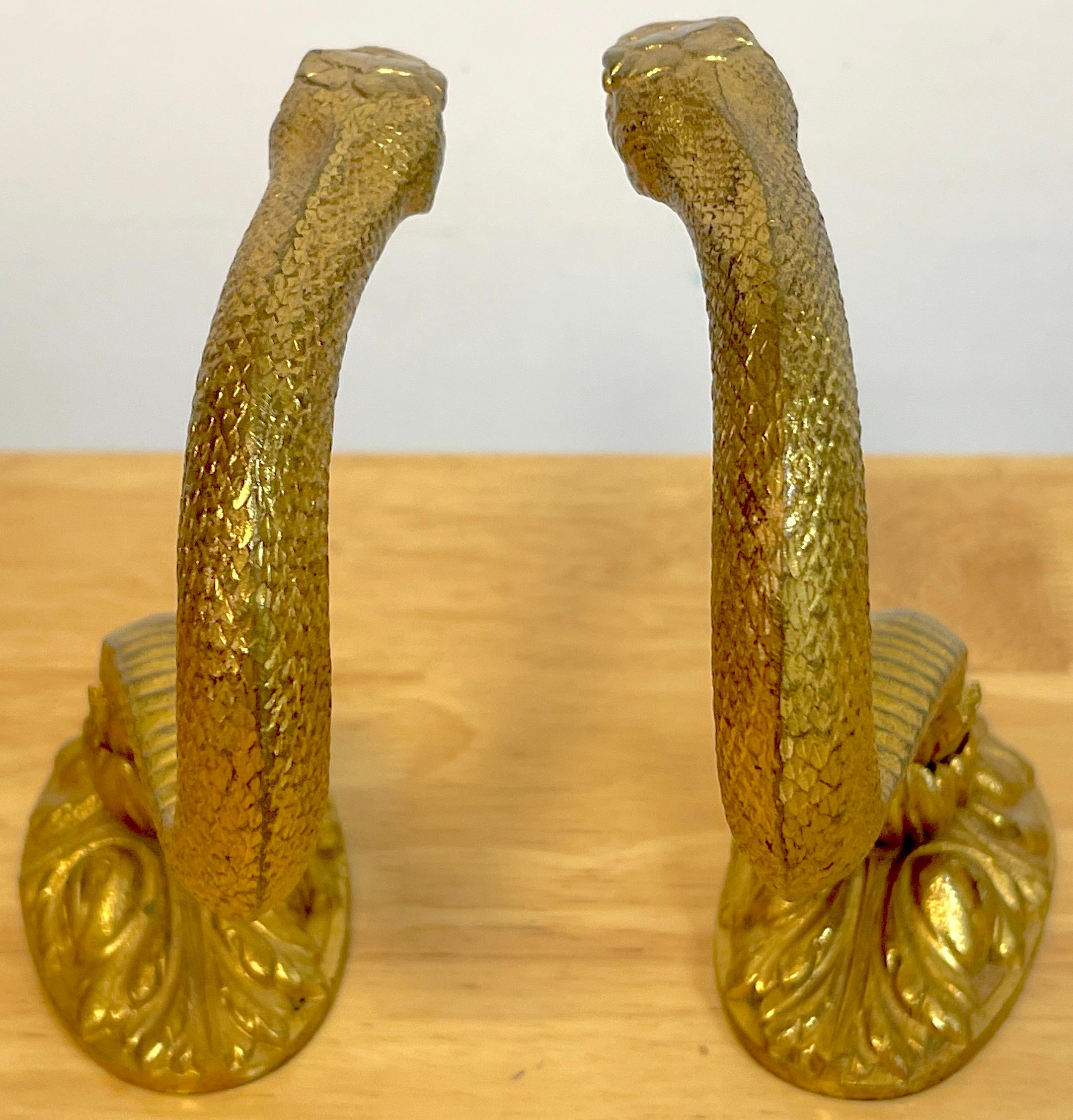 Pair of Napoleon III Ormolu Serpent Handles, Signed 'P.D' 1