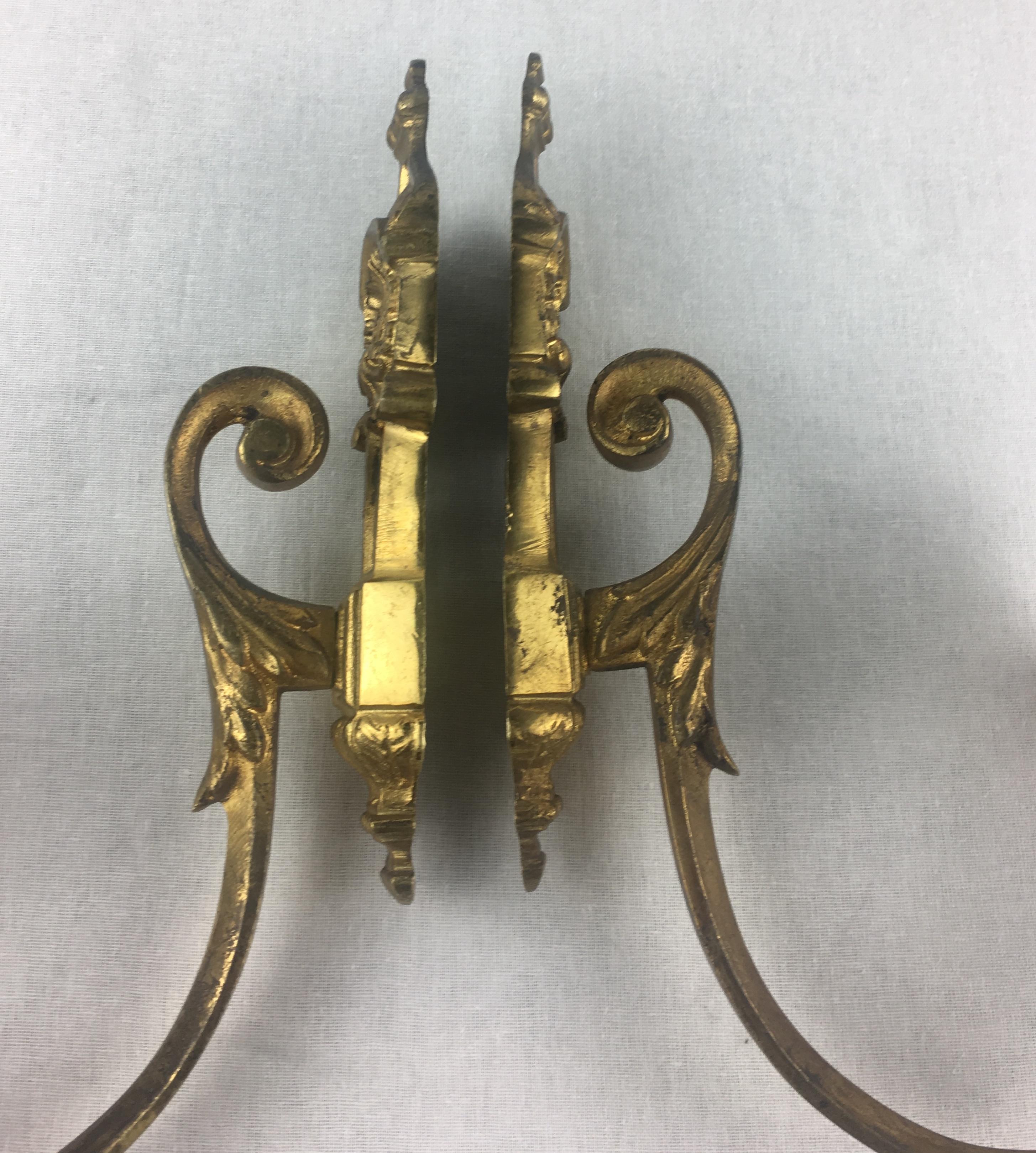 Pair of Napoleon III Period Empire Gilt Bronze Curtain Hooks or Tie Backs 6