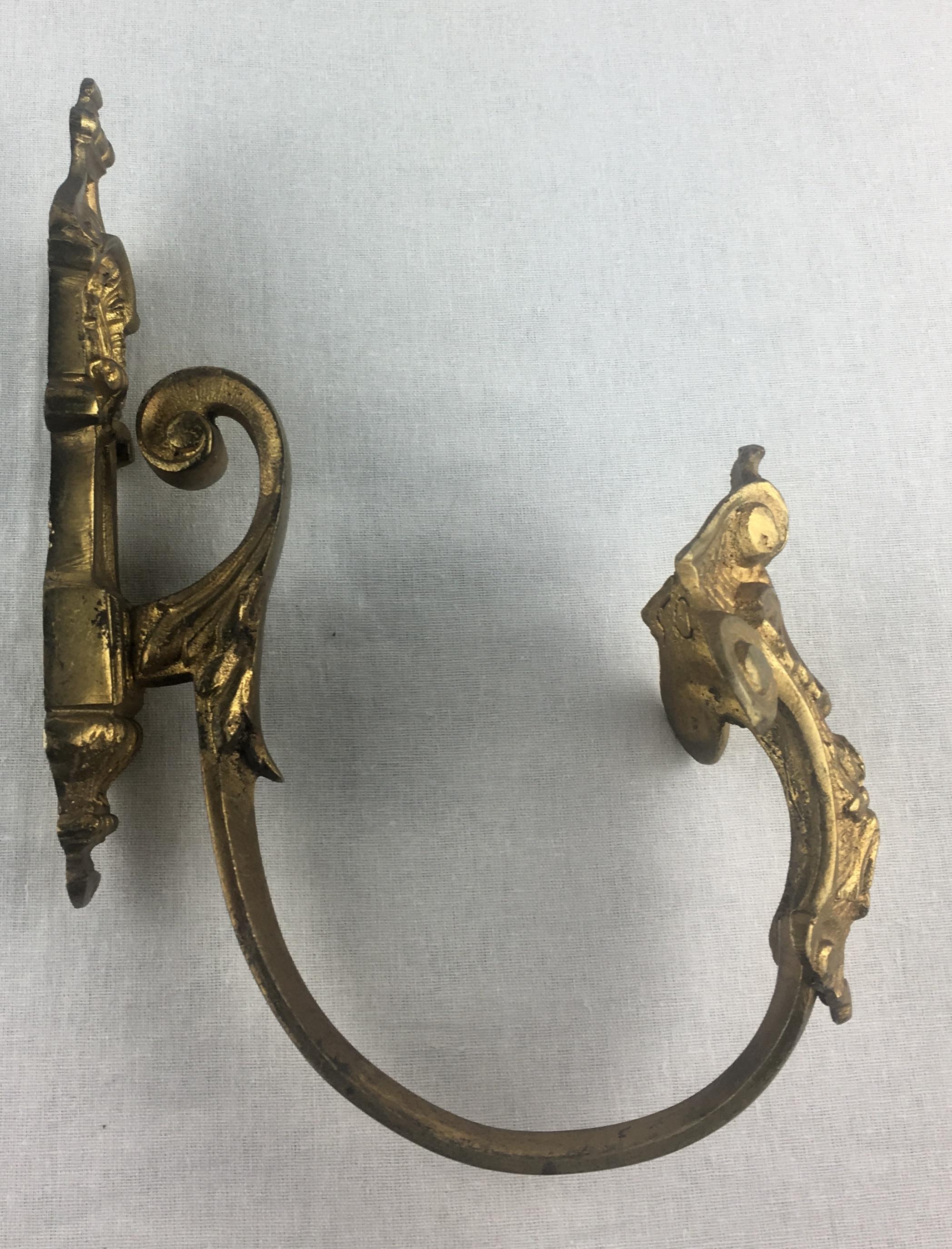 Pair of Napoleon III Period Empire Gilt Bronze Curtain Hooks or Tie Backs 7