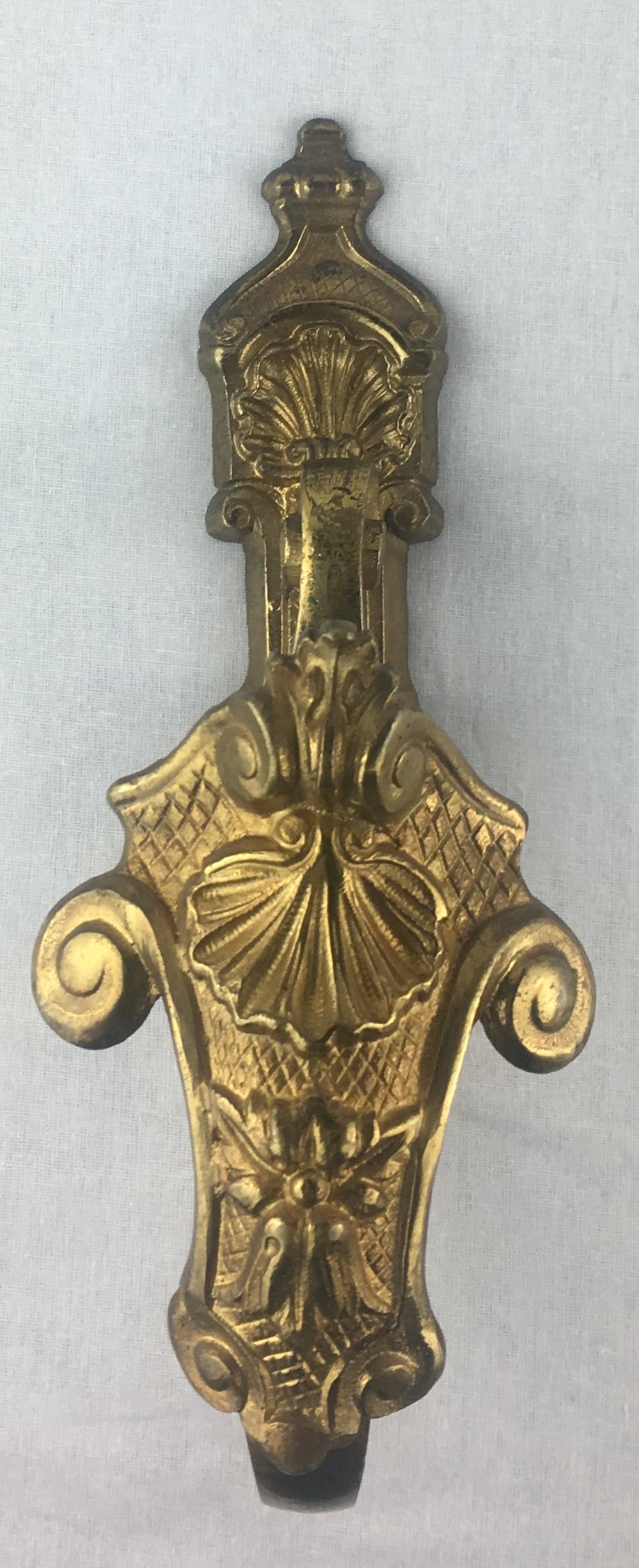 French Pair of Napoleon III Period Empire Gilt Bronze Curtain Hooks or Tie Backs