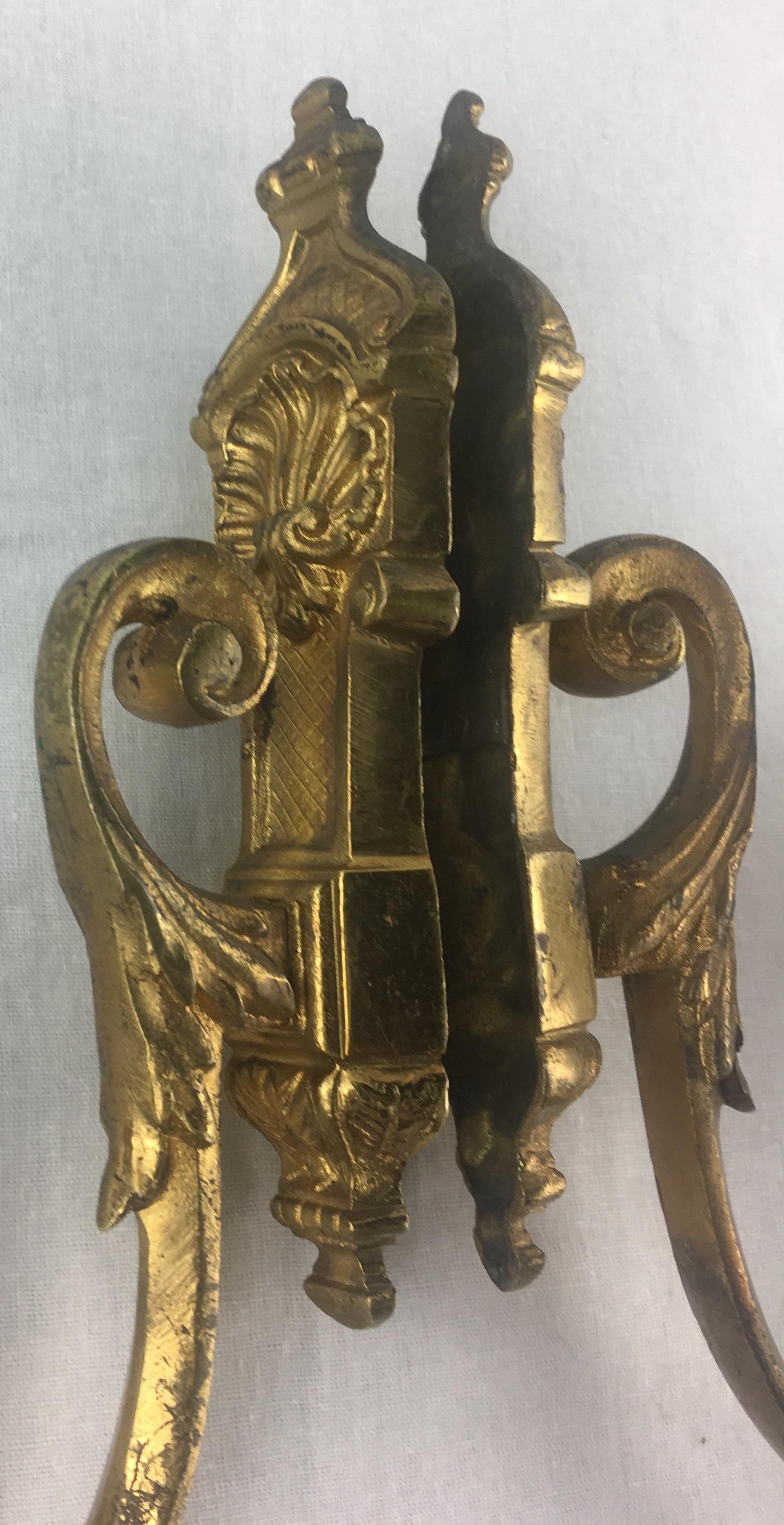 Pair of Napoleon III Period Empire Gilt Bronze Curtain Hooks or Tie Backs 2