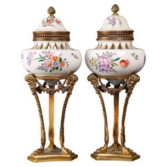 Pair of Napoleon III Period Perfume Burners, 19th century.
