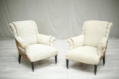 Pair of Napoleon III Pie Crust Armchairs